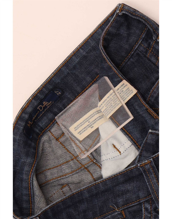 Blugi drepti Massimo Dutti pentru femei W27 L29 bumbac bleumarin