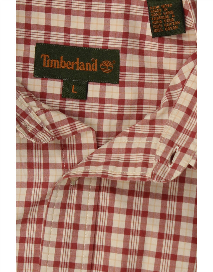 Cămașă pentru bărbați Timberland, mare, roșu, din bumbac