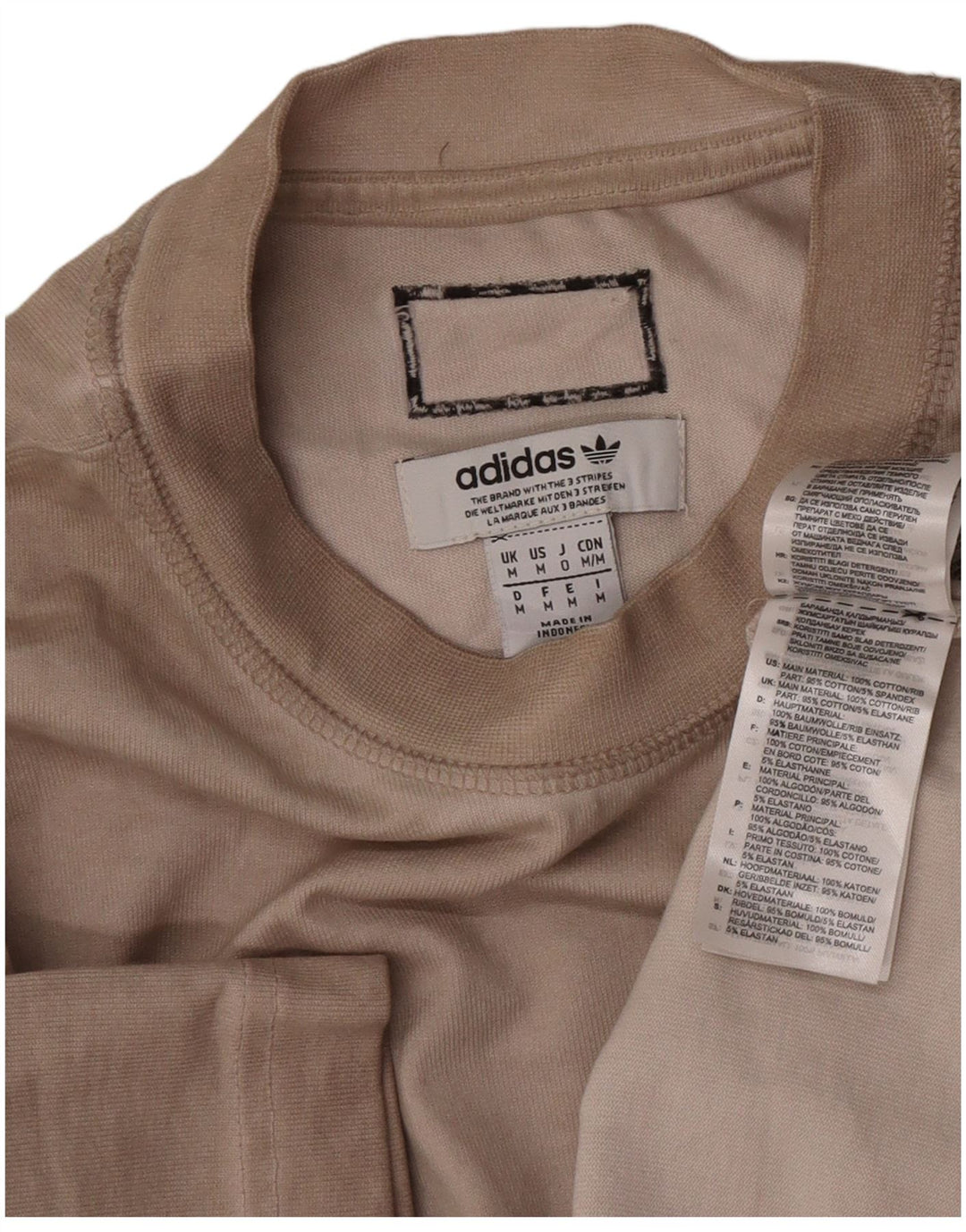 Tricou grafic pentru bărbați Adidas Top Mediu Bej Bumbac