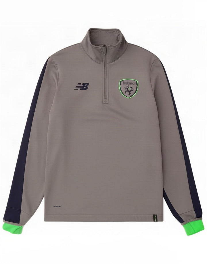 Trening pentru bărbați New Balance Ireland Pullover Top, mic, gri Colorblock