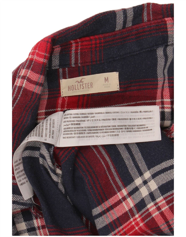 Cămașă de flanel pentru femei HOLLISTER UK 14 Medium bleumarin din bumbac cu carouri
