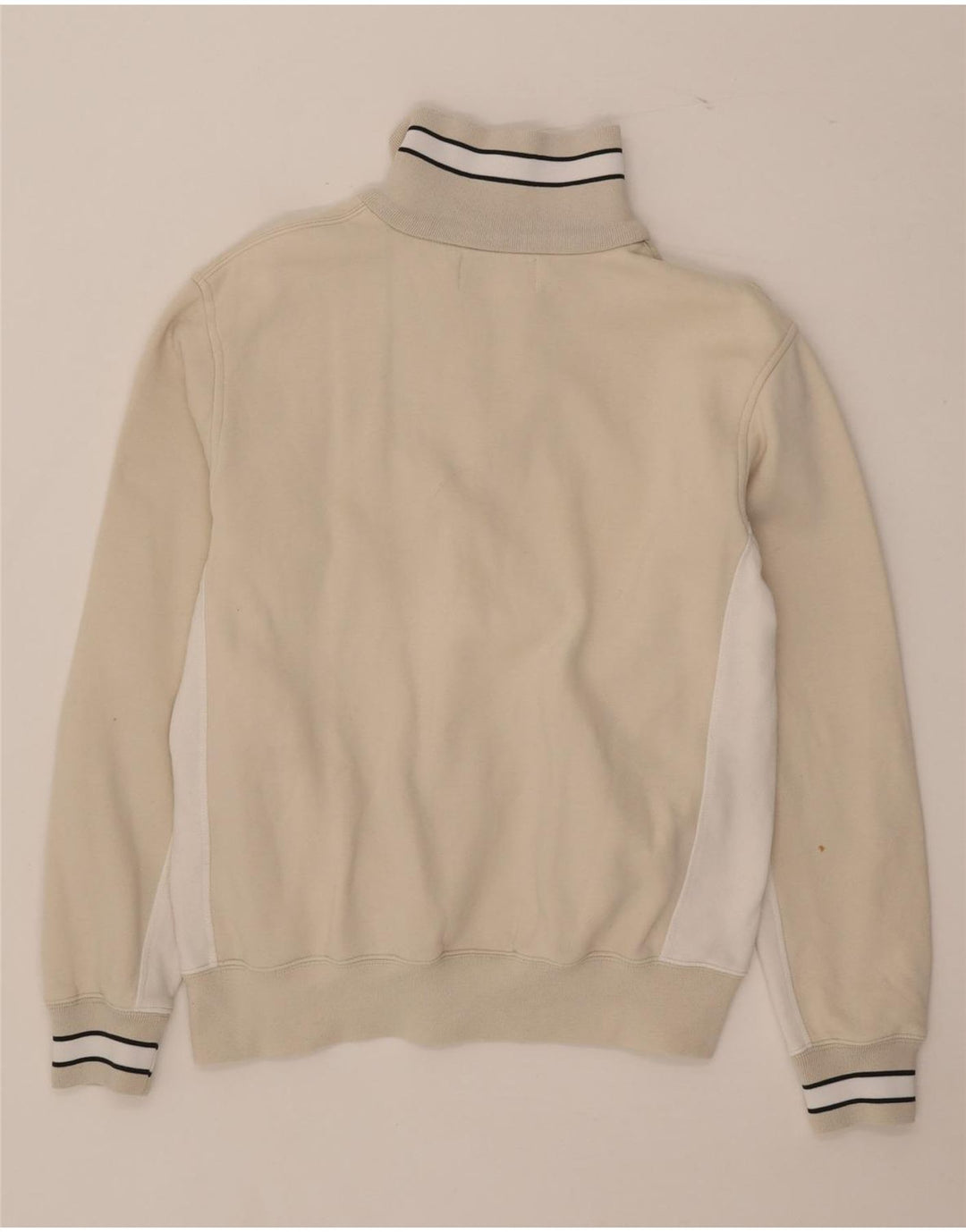 Pulover pentru femei Kappa, cu fermoar, cu gât, UK 14 Medium Bej Colorblock