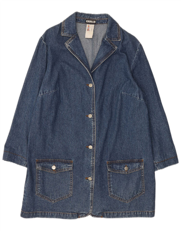Palton de blugi vintage pentru femei UK 18 XL, bumbac albastru