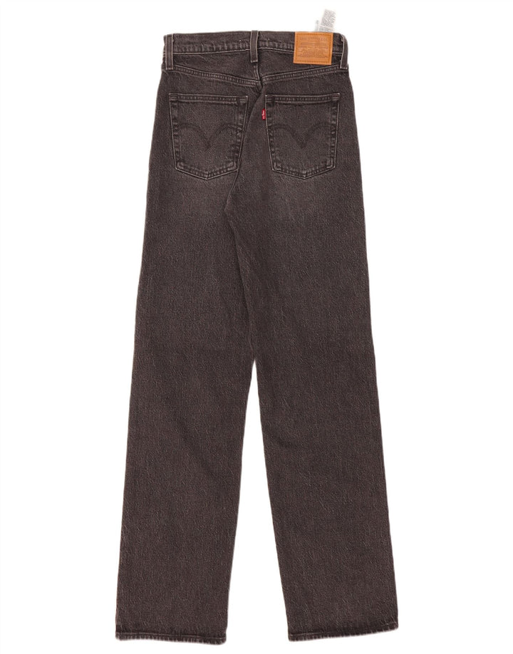 Blugi drepti pentru femei LEVI'S Ribcage W25 L32 bumbac gri