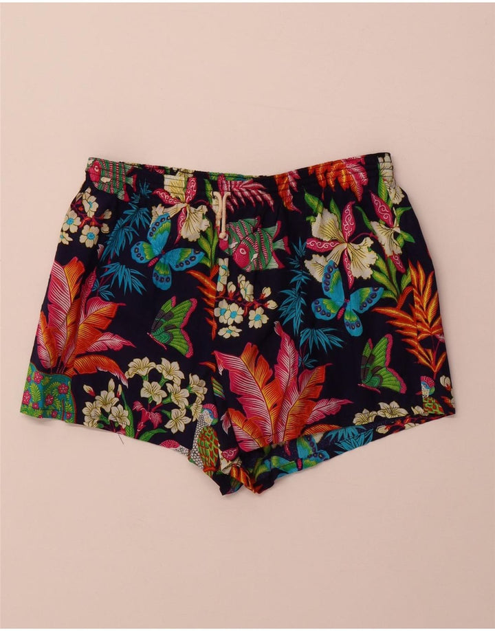 Pantaloni scurți sport Valentino pentru bărbați, medii, albastru, bumbac floral