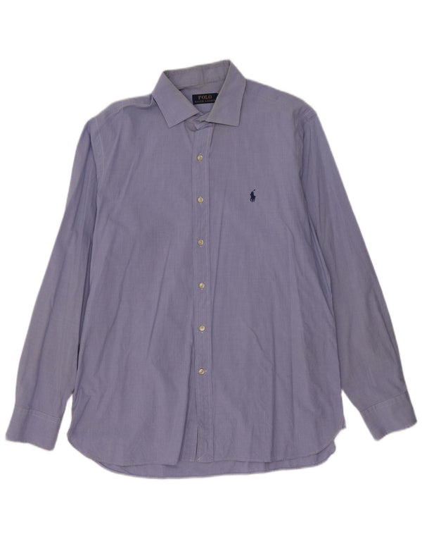 Cămașă Polo Ralph Lauren pentru bărbați Mărimea 16 1/2 42 Bumbac cu check albastru mare