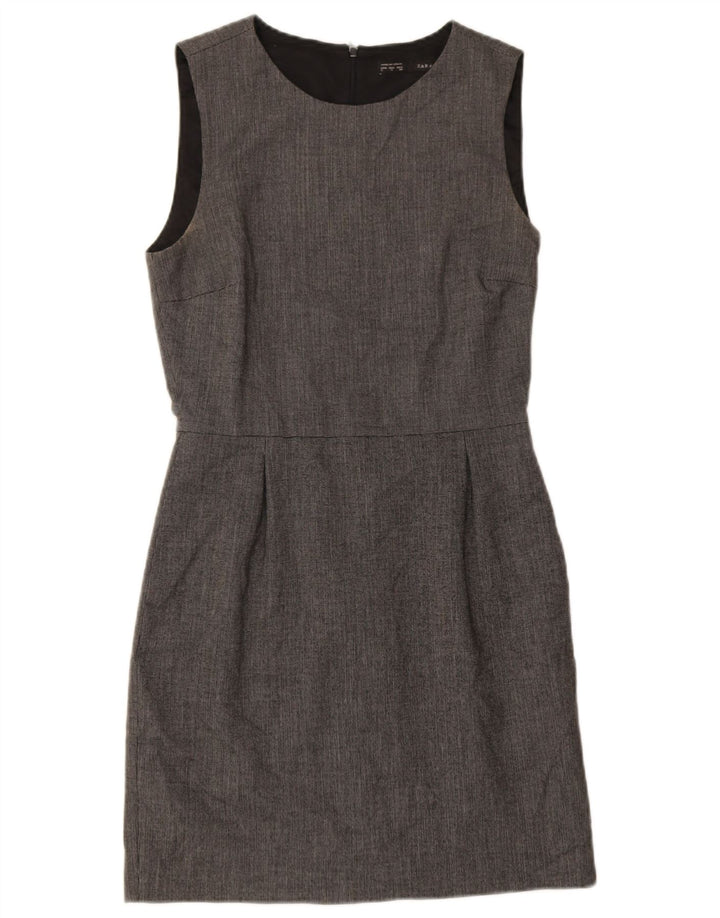 Rochie teacă fără mâneci pentru femei Zara UK 10 Poliester gri mic