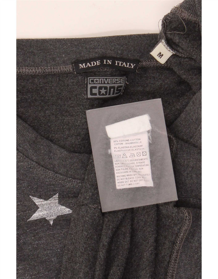 Pulover cu grafic pentru femei Converse UK 12 Medium Grey Flecked