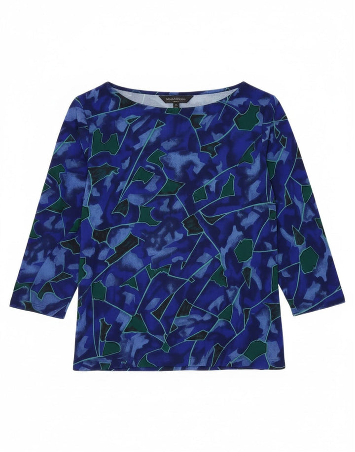 Top mânecă 3/4 pentru femei Valstar cu model abstract, UK 18 XL, albastru