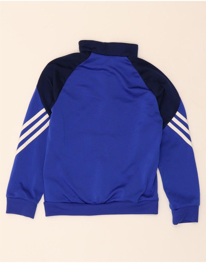 ADIDAS Boys Tracksuit Top Jacket 7-8 Years Small  Blue Colourblock Vintage Adidas and Second-Hand Adidas from Messina Hembry 