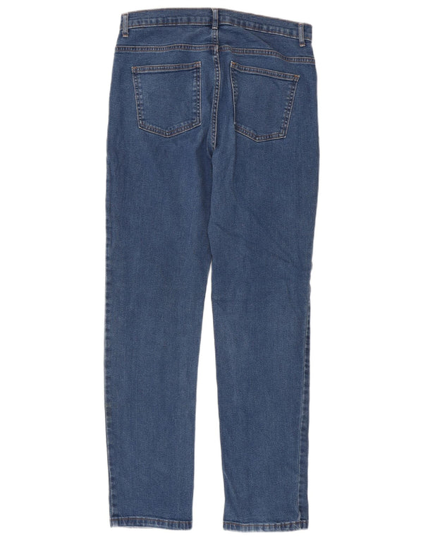 Blugi drepti pentru femei Marks & Spencer UK 12 Medium L30 L30 Bumbac albastru