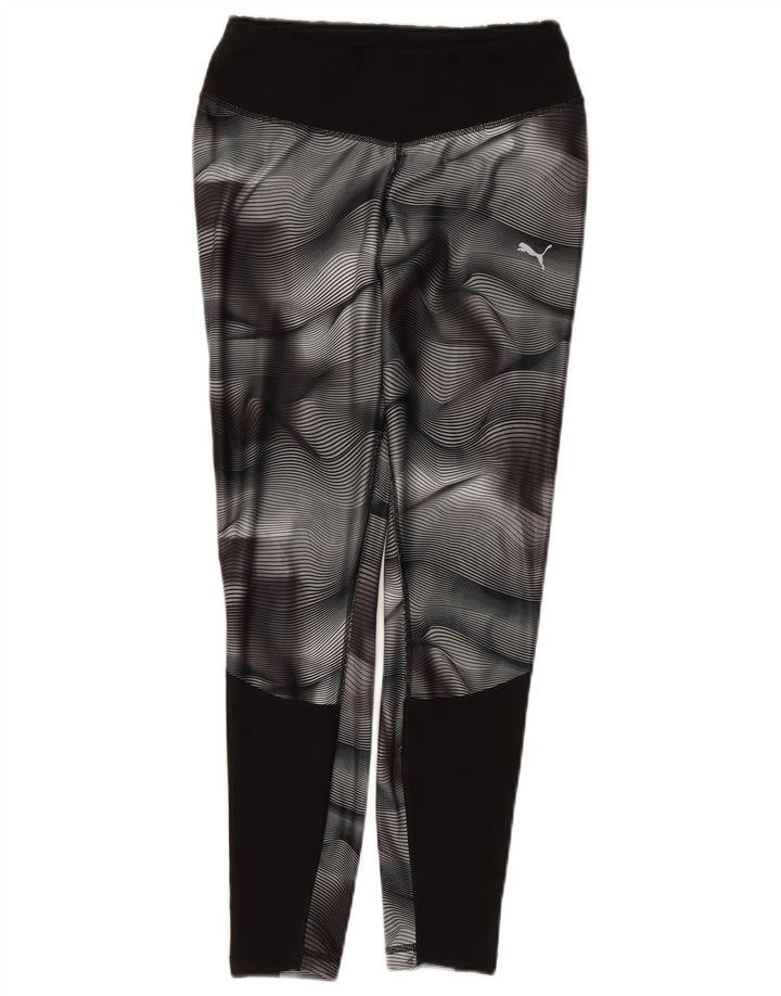 Leggings pentru femei Puma UK 12 Medium Black Striped