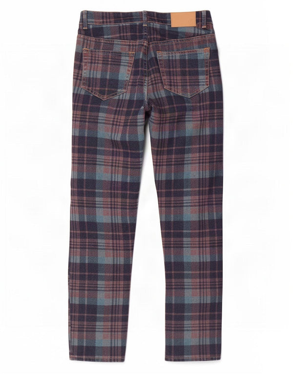French Connection Pantaloni casual pentru femei UK 8 Small W26 L27 Blue Check