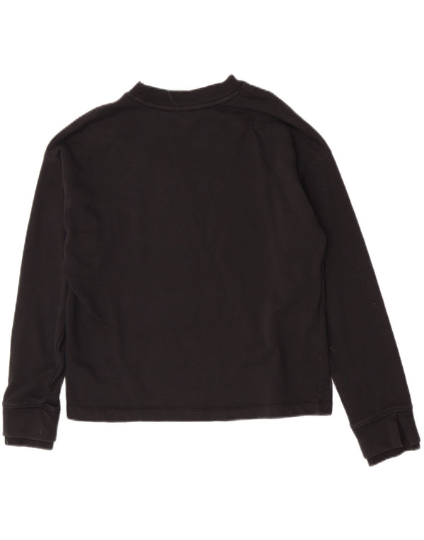 Dkny Pulover supradimensionat cu grafic pentru femei UK 10 Bumbac negru mic