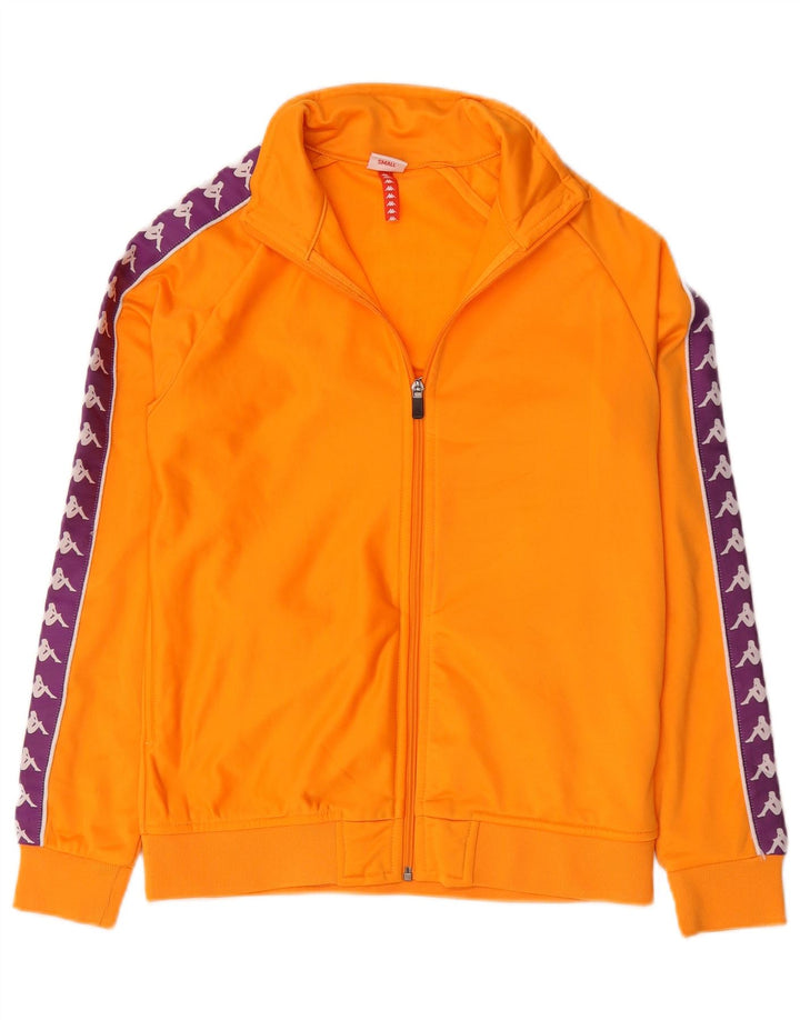 Jachetă de top pentru trening grafic Kappa pentru femei UK 10 Mic portocaliu Colorblock
