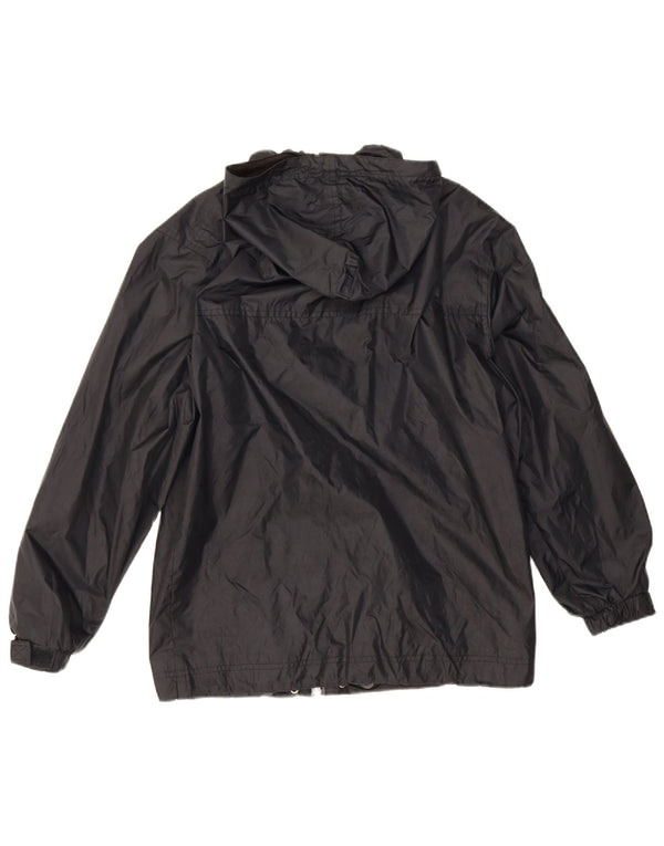 Champion Mens Hooded Rain Jacket UK 36 Small Black Polyamide