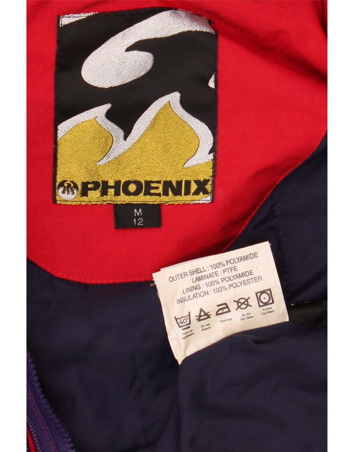 Salopetă de schi pentru femei Phoenix cu glugă UK 12 Medium Red Colorblock Poliamidă