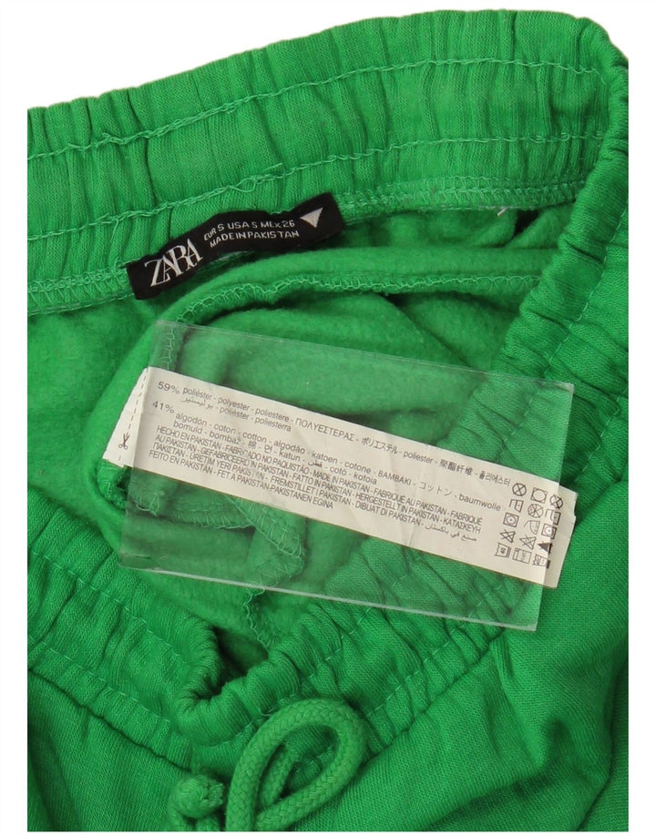 Pantaloni de trening pentru femei Zara Joggeri UK 10 Poliester verde mic