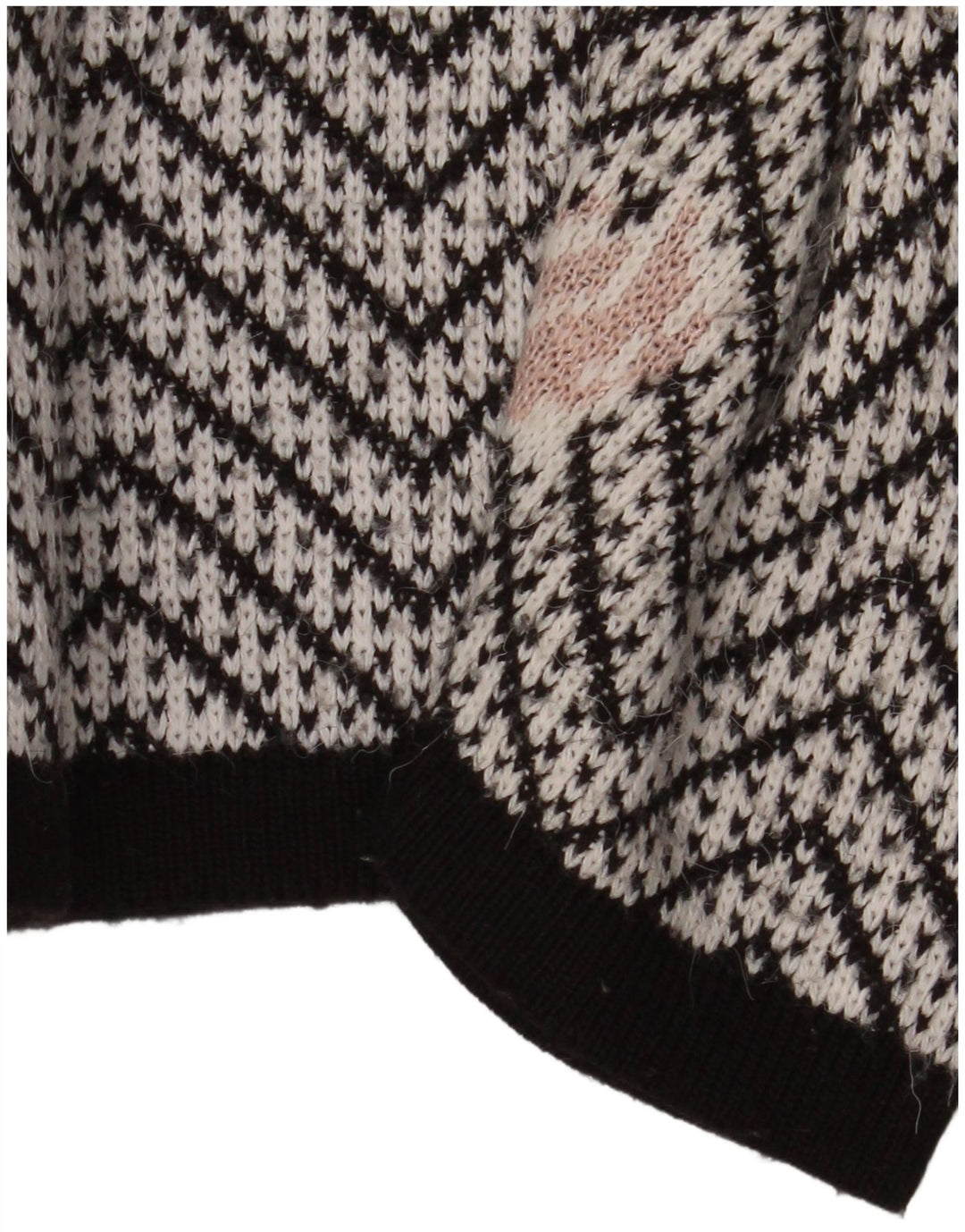 Pulover Cardigan Vintage pentru Damă UK 16 Large White Chevron