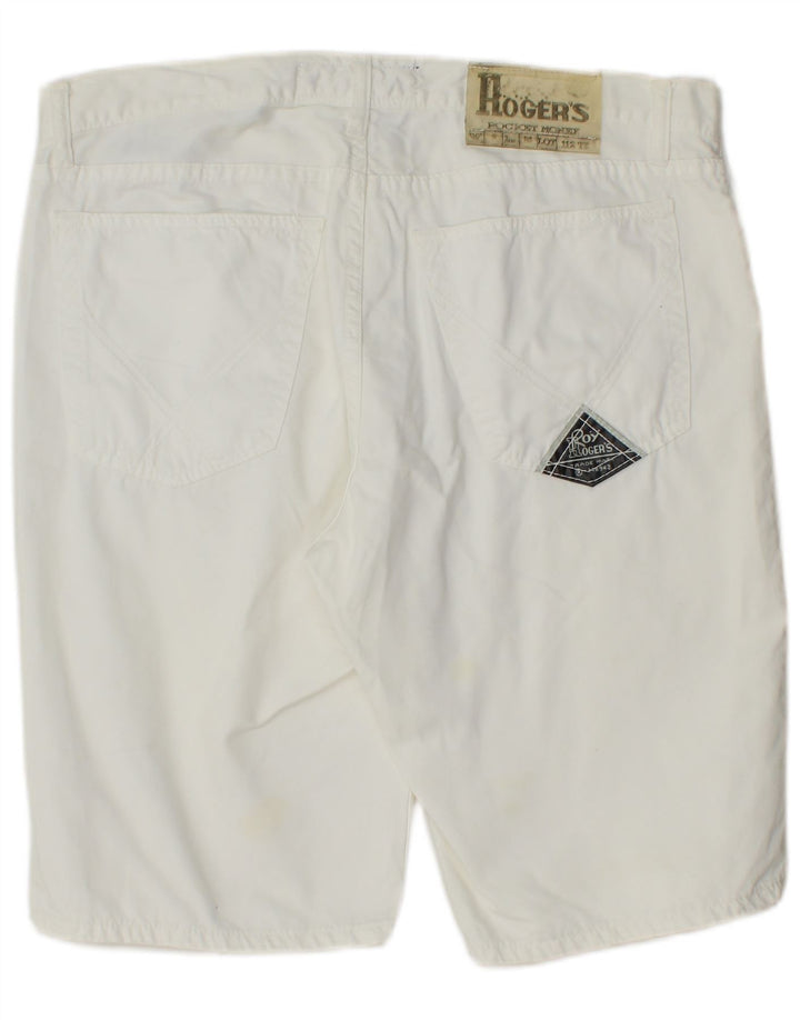 Pantaloni scurți casual pentru bărbați Roy Rogers IT 48 Medium W34 Bumbac alb