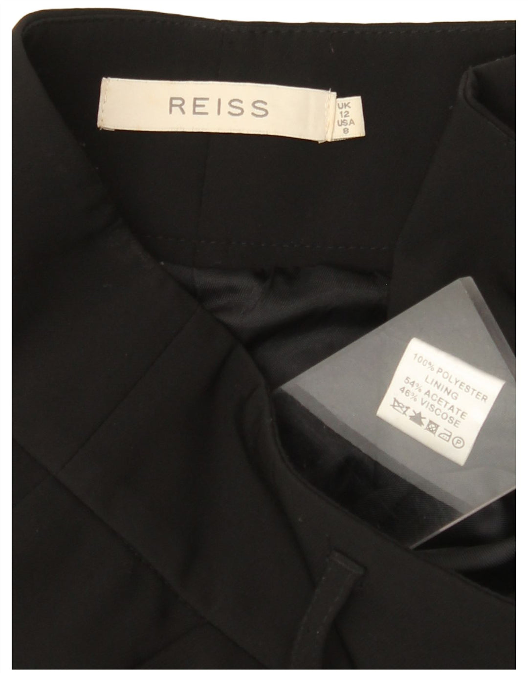 Pantaloni casual REISS pentru femei cu talie înaltă UK 12 Medium W32 L30 Negru
