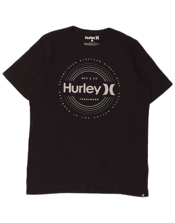 Tricou grafic Hurley pentru femei Top UK 14, mare, negru, bumbac