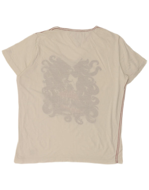 Tricou grafic Tommy Hilfiger pentru femei Top UK 16 Large White