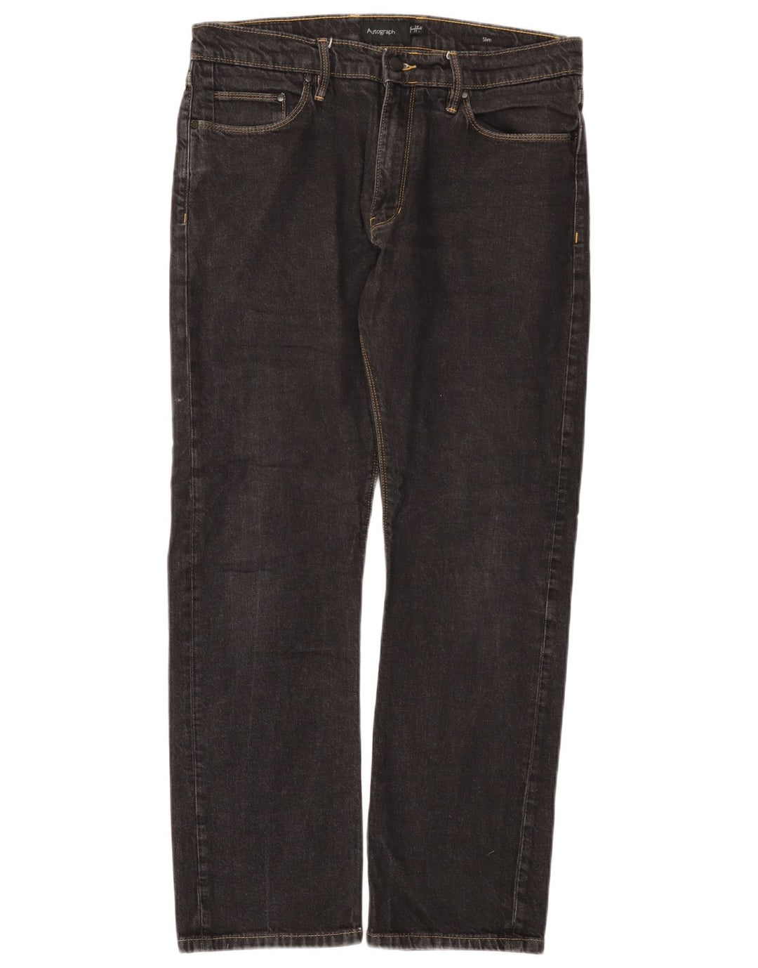 Marks & Spencer Blugi Slim Autograph pentru bărbați W34 L31 bumbac negru