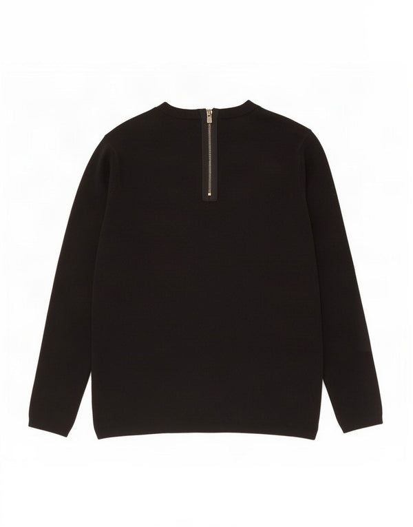 Pulover pentru femeie Zara cu gât de barcă UK 12 Medium Negru