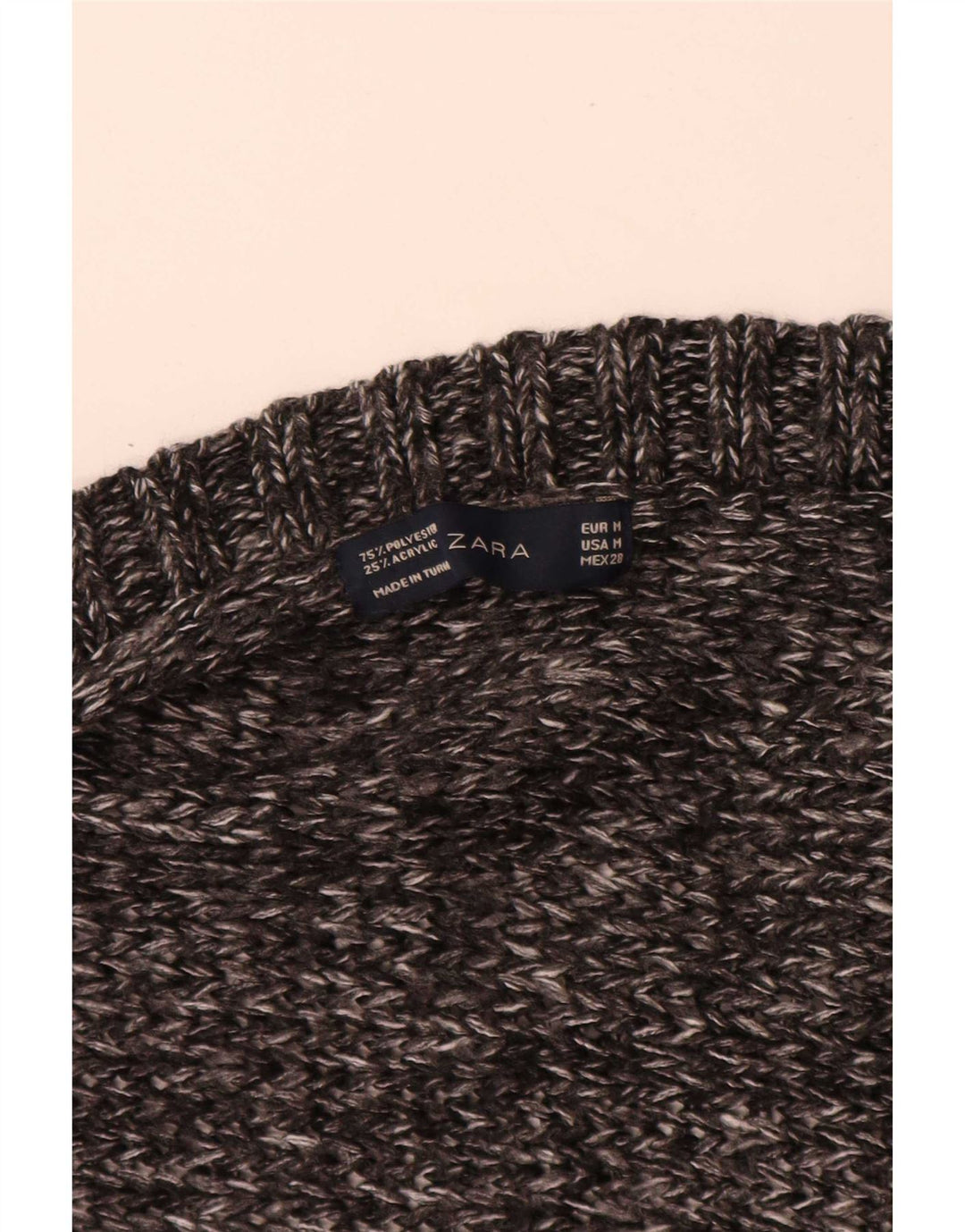Pulover cardigan deschis asimetric pentru femei Zara UK 12 Medium Gri Pete