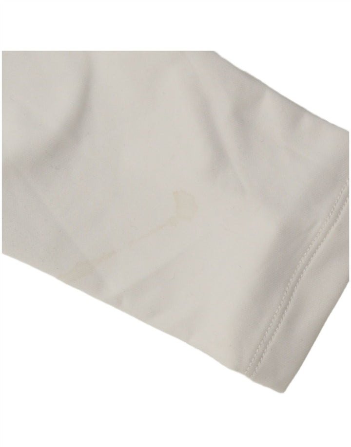 Pulover Peter Millar pentru femei, cu fermoar, cu gât, poliester alb mediu