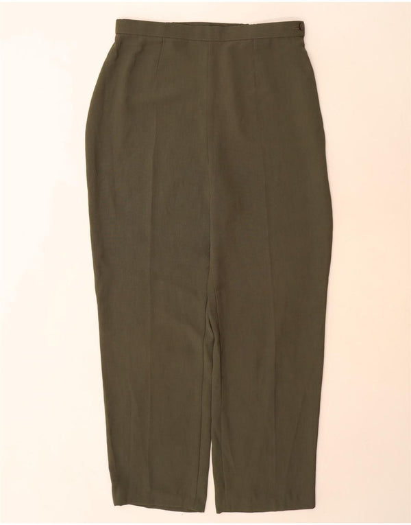 Marks & Spencer Pantaloni casual cu talie înaltă pentru femei UK 16 Large W32 L30 Green
