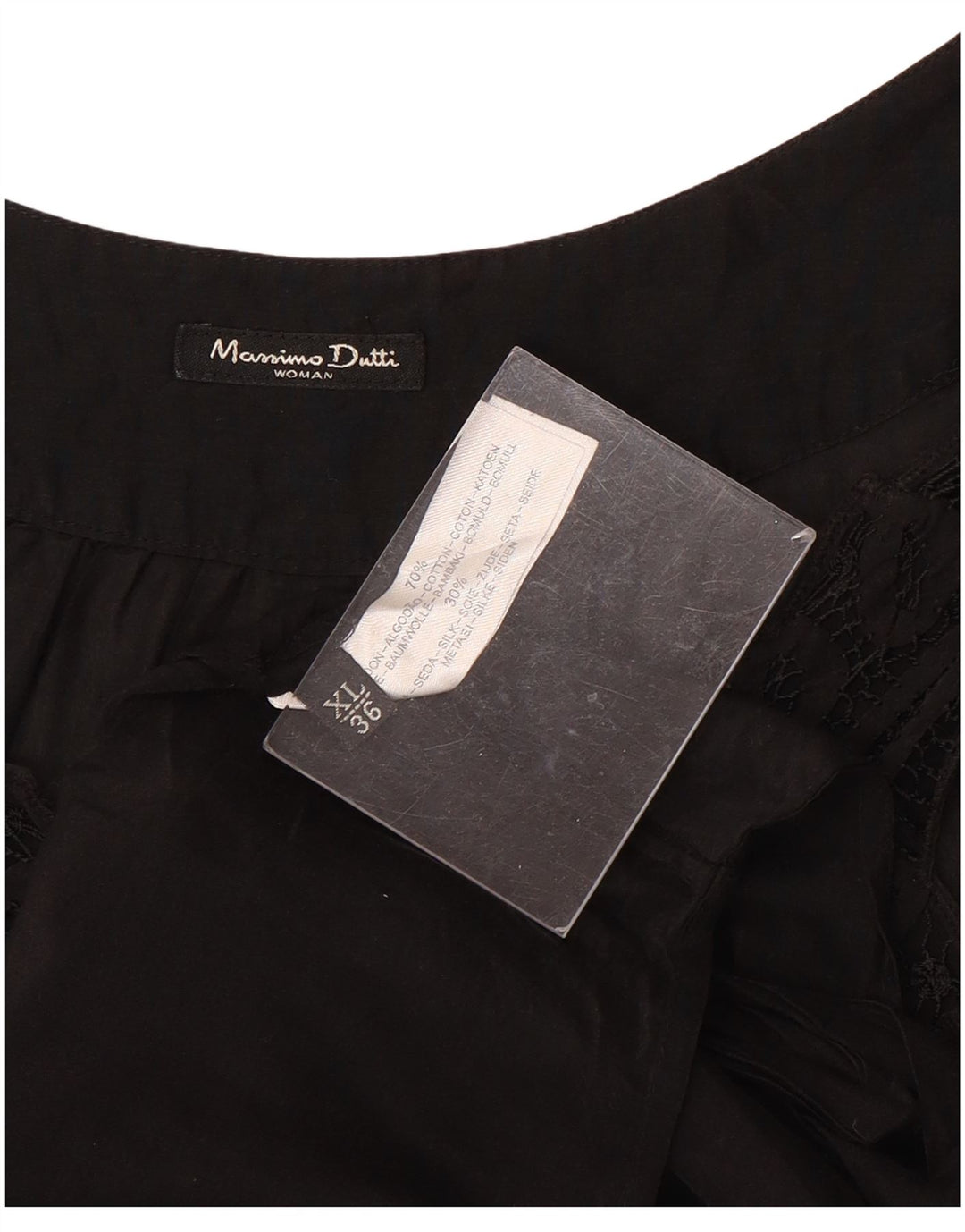 Bluză fără mâneci pentru femei MASSIMO DUTTI, UK 18 XL, bumbac negru