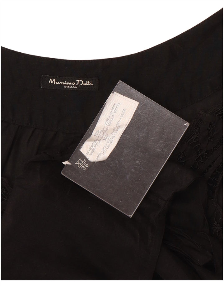 Bluză fără mâneci pentru femei MASSIMO DUTTI, UK 18 XL, bumbac negru