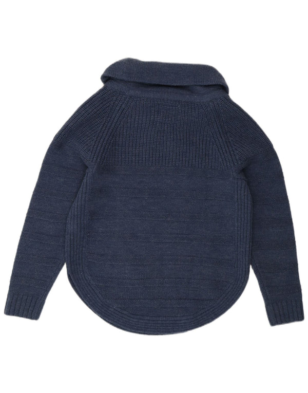 Mantaray Womens Oversized Roll Neck Jumper Sweater UK 10 Small Navy Blue