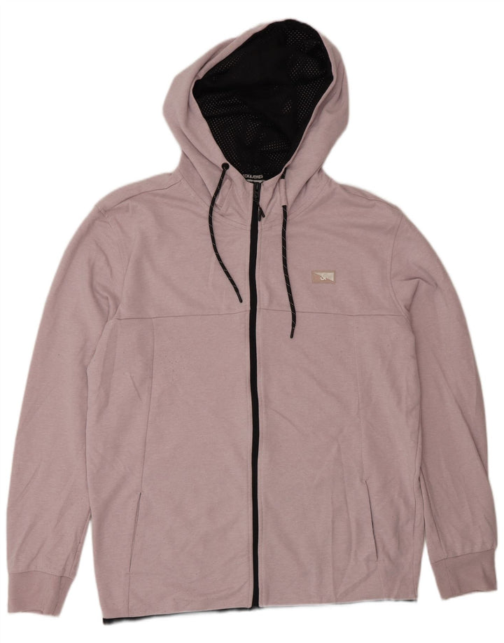 Pulover Jack & Jones pentru bărbați, cu fermoar, poliester roz mare