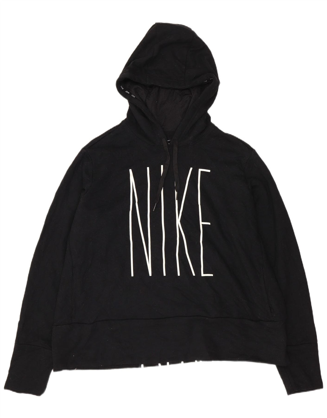 Pulover cu glugă supradimensionat cu grafic Nike pentru femei UK 18 XL Poliester negru