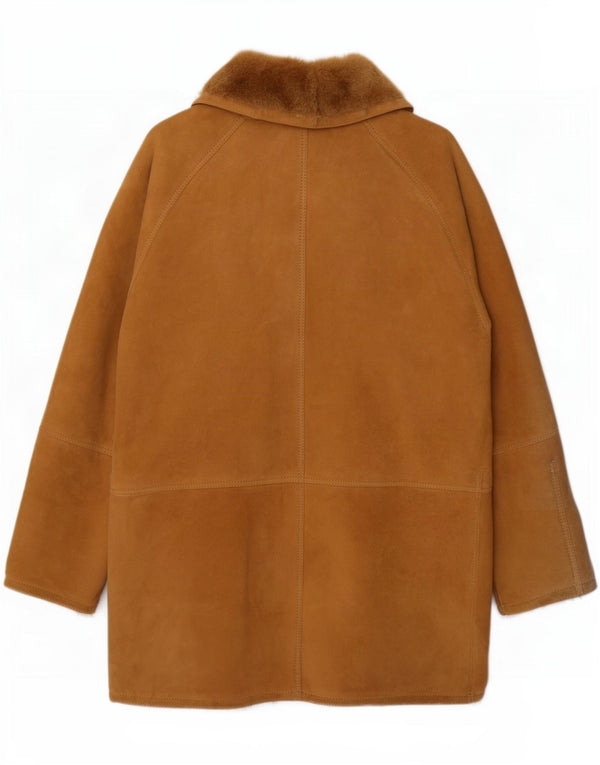 Pardesiu din shearling vintage pentru bărbați IT 56 3XL bej