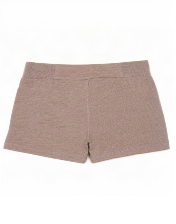 Superdry Womens Graphic Sport Shorts UK 14 Medium Grey Flecked Cotton