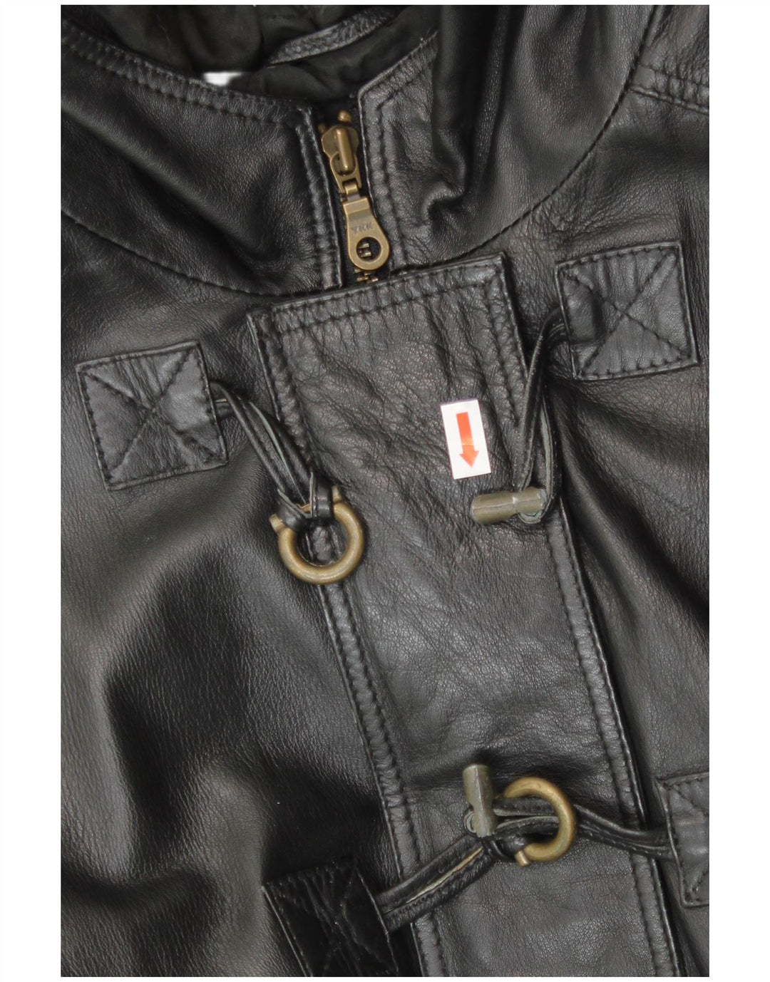 CONBIPEL Jachetă duffle oversized cu glugă pentru femei IT 42 Medium Black Leather