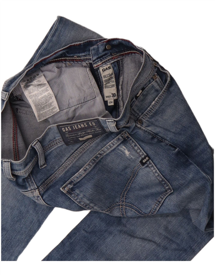 Blugi drepti pentru femei Gas W30 L34 Bumbac albastru