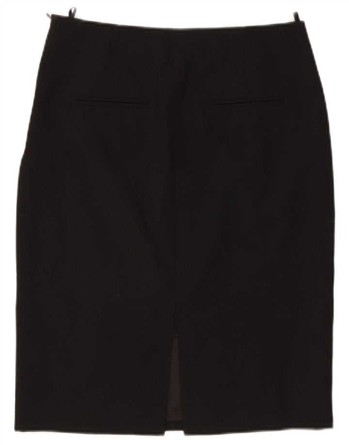 Fusta creion pentru femei Benetton UK 10 Small W27 Poliester negru
