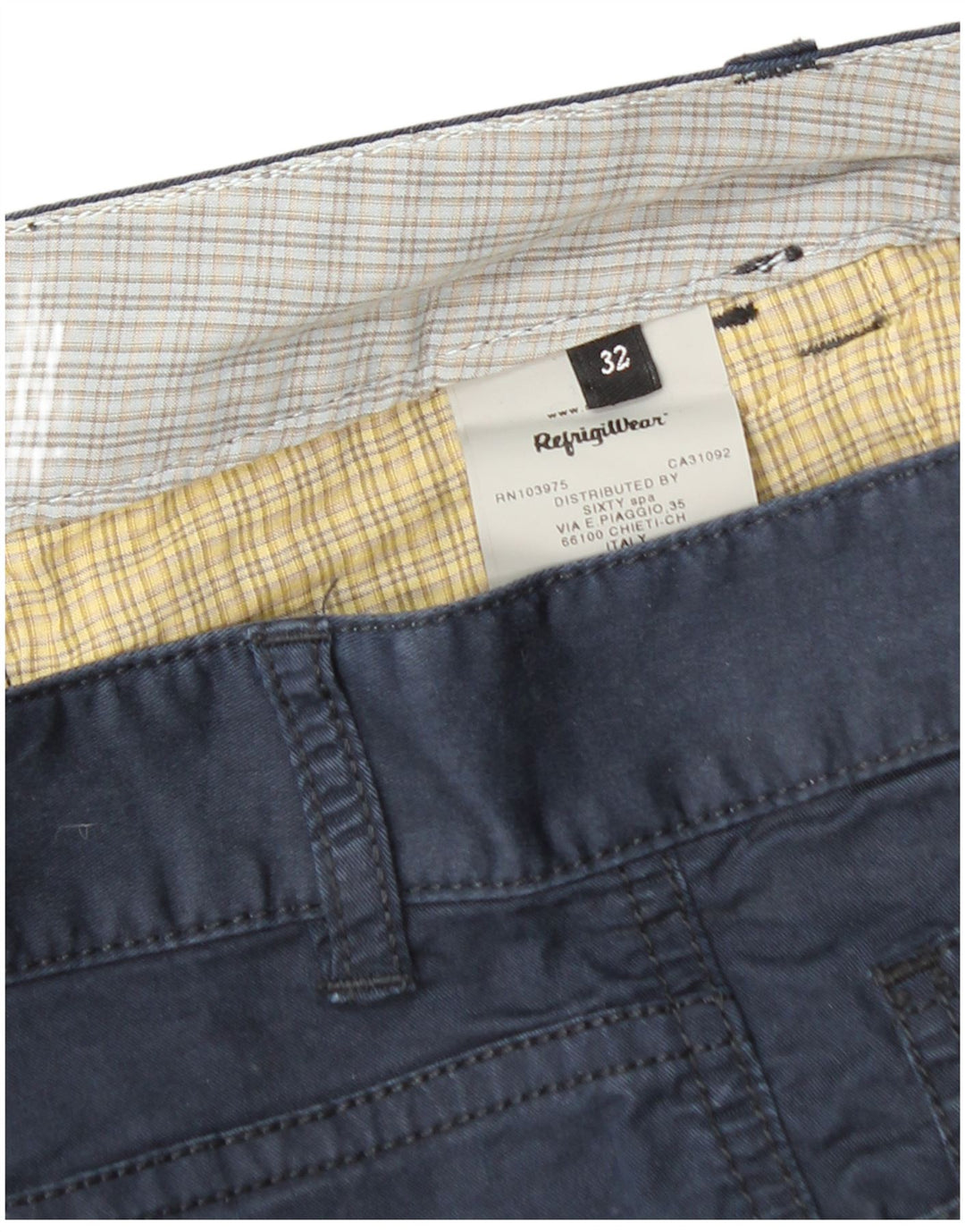 Pantaloni scurți casual pentru bărbați REFRIGWEAR W32 Bumbac, albastru bleumarin mediu