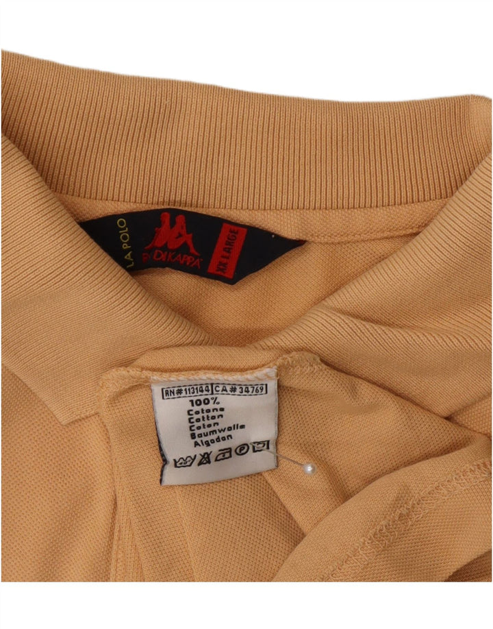 Cămașă polo pentru bărbați Kappa 2XL bumbac bej