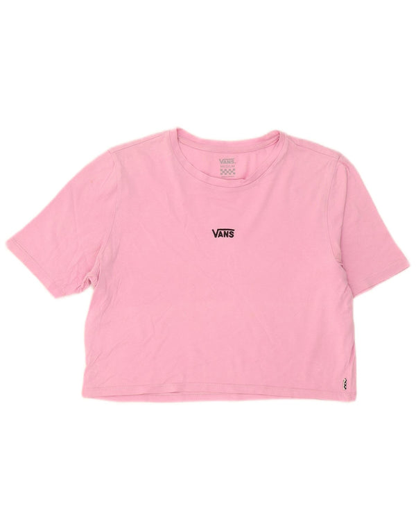 Vans Crop Tricou Top pentru femei UK 14 Medium Pink