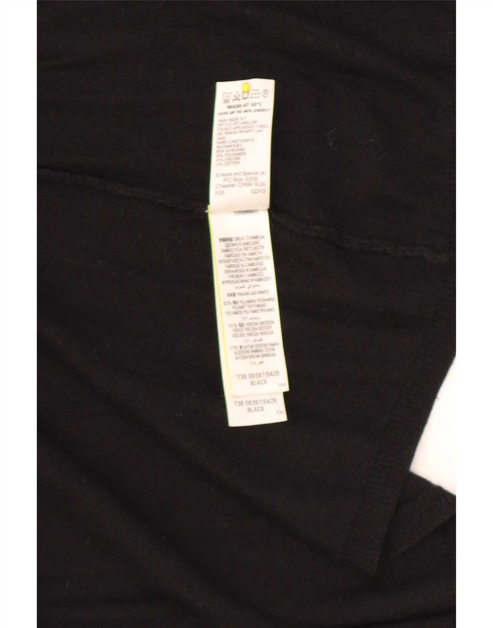 Pulover cardigan deschis pentru femei Marks & Spencer UK 12 Poliamidă neagră medie