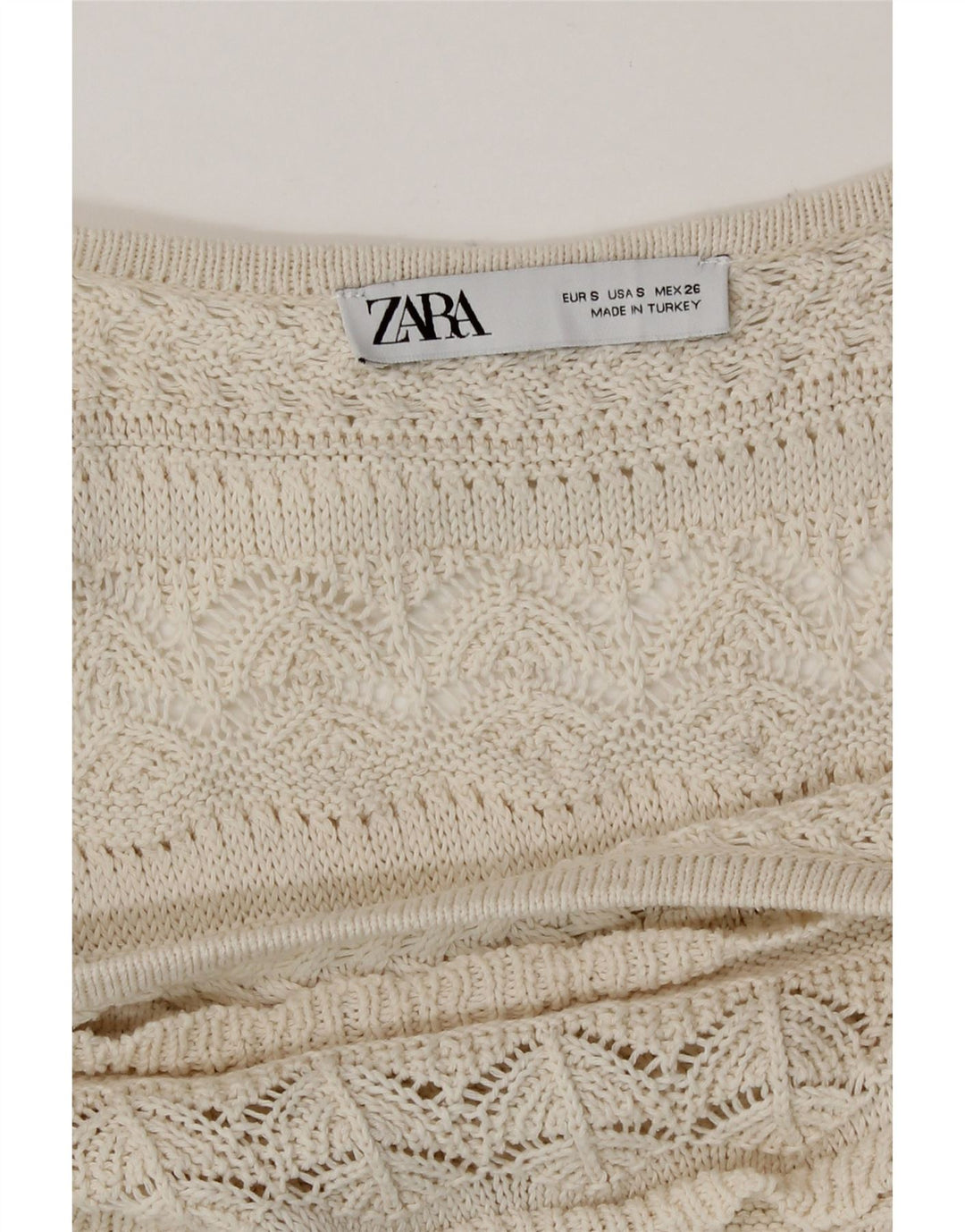 Bluză Crochet Crochet pentru Damă Zara UK 10 Mic Bej