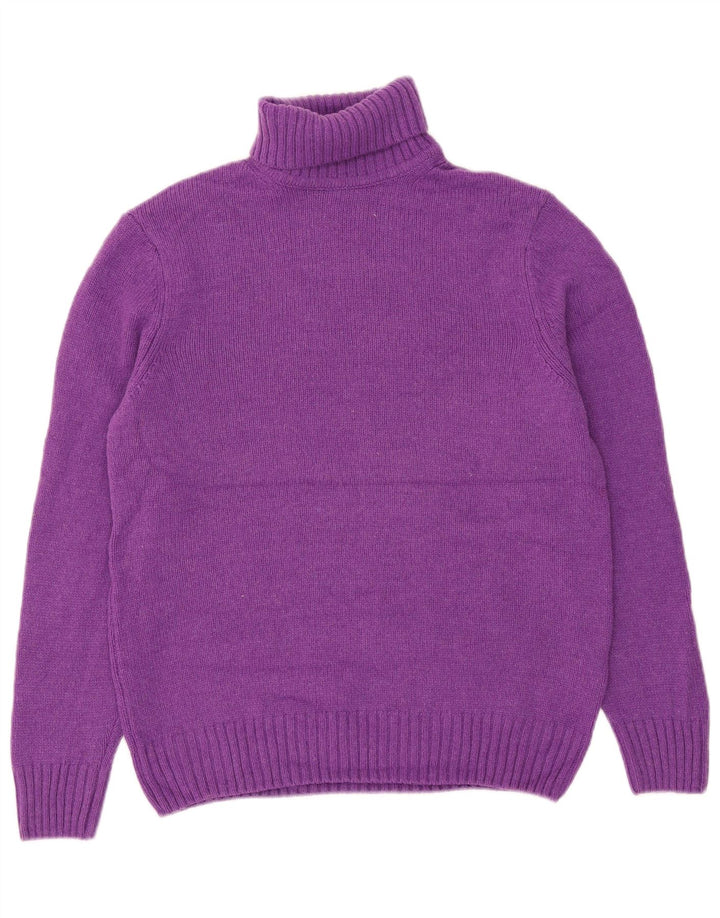 Pulover cu gât rulat Zara pentru femei UK 14 Lână violet mediu