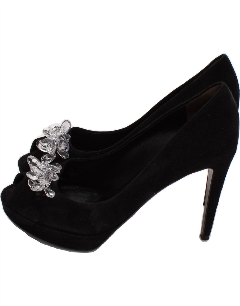 KENNEL & SCHMENGER Womens Suede Pump Heels UK Size 7.5 Black Suede Vintage Kennel & Schmenger and Second-Hand Kennel & Schmenger from Messina Hembry 