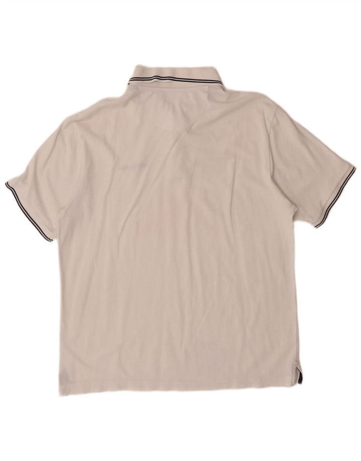 CHAMPION Mens Polo Shirt Medium White